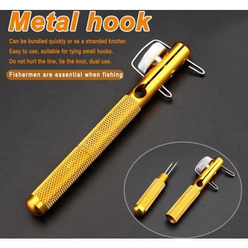 Aluminum Alloy Fishing Tackle Hook Tier Fishing Line Tying Tool with Sub-line Tie Knots HB88