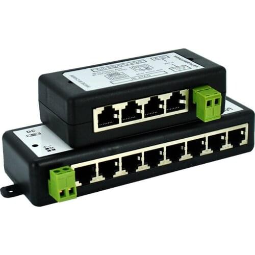 New Arrival 4Ports 8 Ports POE Injector POE Splitter for CCTV Network POE Camera Power Over Ethernet IEEE802.3af