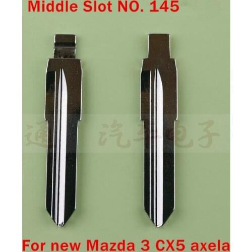 Middle Slot NO. 145 Car Remote Key Blade For new Mazda 3 CX5 axela Modified Flip Remote Key Shell Blade Repacemet