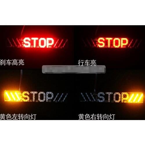 DIY Motorcycle LED Brake Light STOP Sign Waterproof