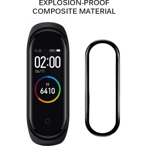 FIFATA 3D Protective Screen Glass Film For Xiaomi Mi Band 4 Smart Watch HD Full Cover Soft Screen Protector miband 4 Glass Film