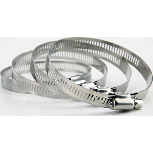 1/2/5Pcs 72-254mm Stainless Steel 304 Worm Drive Hose Clips Irrigation Pipe Hoop Fixed Water Pipe Hose Fastener