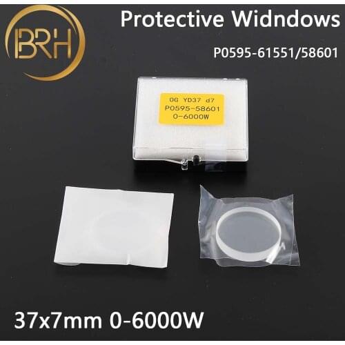 10pcs/Lot Raytools Precitec WSX laser protective windows fiber laser optics mirrors/cover slides 37*7mm P0595-61551 P0595-58601