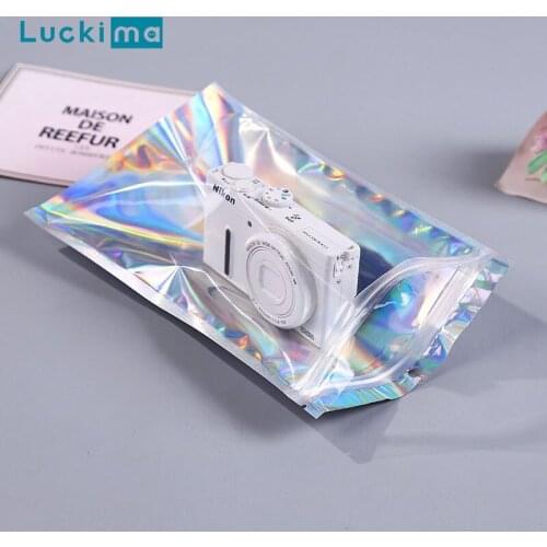 100Pcs/lot Zip Lock Bag Reclosable Jewelry Self Sealing Gift Bag Cookies Thick Aluminum Foil Storage Bags Reusable Mylar Pouch
