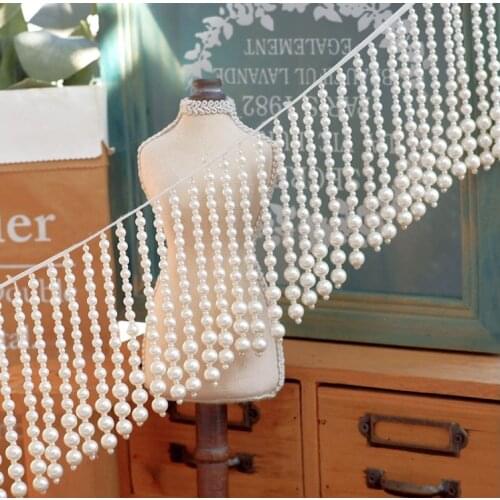 11.5CM Width Pendant Beaded Tassels Lace Trim Handmade Home Textile Curtains Costume Dancing Dress Decor Clothes Accessories DIY