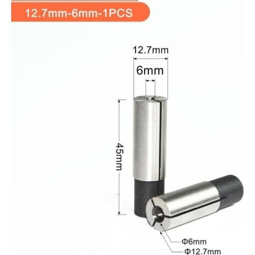 12.7mm-6mm,1pcs,Freeshipping CNC Milling Cutter Adaptor,Solid carbide End Mill,woodworking Router Bit conversion sleeve