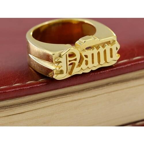3D Custom Name Rings Personalized 925 Solid Silver Carved Finger Name Ring For Women Men Punk Style Rich Jewelry Gifts