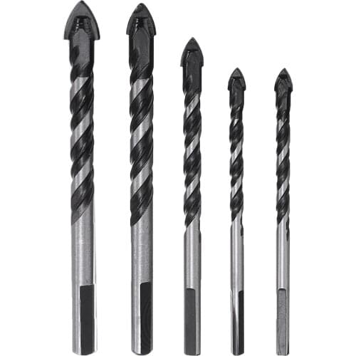5pcs Ungsten Carbide Drill Bits Set Triangular Tip Tile Glass Tile Drill Hole Opener Power Tools Drill Bit