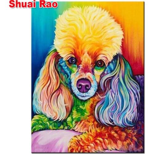 5d diamond embroidery poodle dog diamond painting cross stitch rhinestone DIY diamond mosaic animal cute pet home decoration