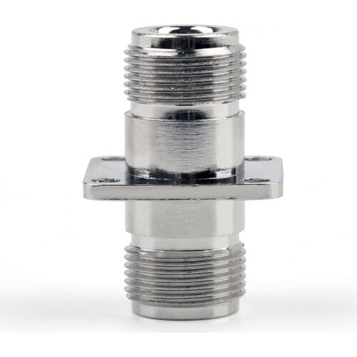 Artudatech 1Pc Adapter N Female To N Female Jack 25.4mm Flange Panel Mount RF Connector F/F