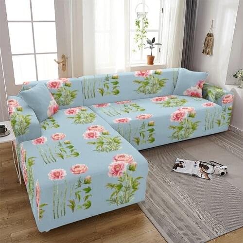 Stretch Flowers Print Sofa Slipcover Elastic Sofa Covers for Living Room Funda Sofa Chair Couch Cover Home Decor 1/2/3/4-seater