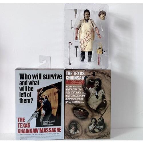 Leatherface Figure 40th Anniversary Ultimate Leatherface Classic Terror Movie The Chainsaw Massacre Action Figure Toy 18cm
