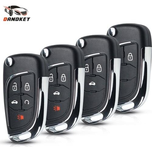 Dandkey Modified Flip Key For Chevrolet Lova Aveo Cruze Folding 2/3/4/5 Buttons Remote Key Shell Fob Case Uncut HU100 Blade