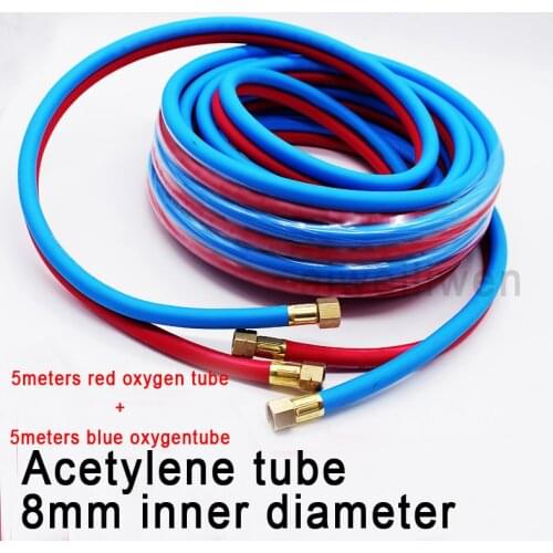 5meters 8mm 60bar 6mpa oxygen acetylene tube double color connection hose high pressure oxygen gas tubing parallel gas pipe