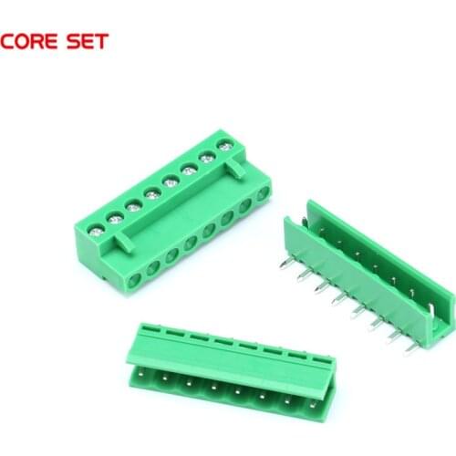 10sets 2P/3P/4P/5P/8P HT5.08 Kit 300V 10A Pluggable Terminal Block Connector 5mm Pitch with 2 species socket