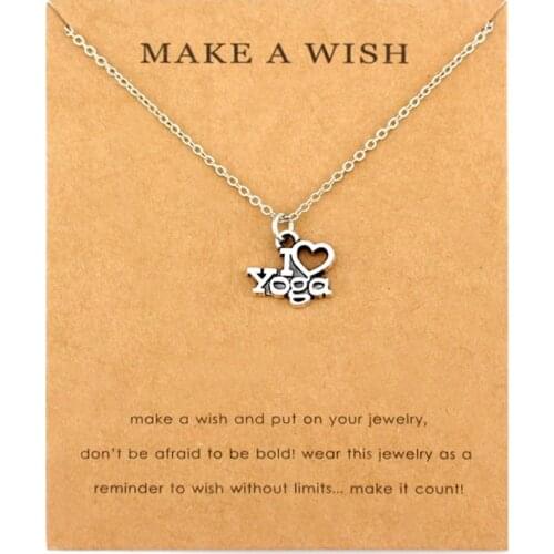 Yoga OHM Buddha Lotus Mala Chain Necklaces Women Girls Jewelry Party Friendship Gift Drop Shipping