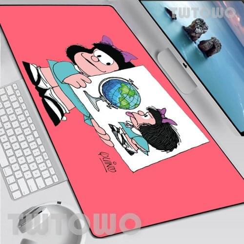 Mafalda New Large Size Mouse Pad Anti-slip Cartoon Lovely Natural Rubber Anime Art Mice Pad Home Mouse Mat MousePads MousePad
