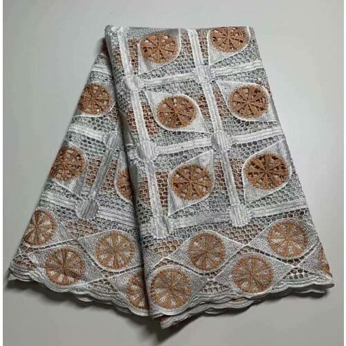 Beautiful African Guipure Cord Lace Fabric 2021 Latest French Net Lace Fabric High Quality Nigerian Mesh Lace Fabric For Dress