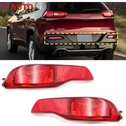 Left Right Car High quality Rear Bumper Light Reflector Lamp Fog Light Taillights For Jeep Cherokee 2014-2018 Without Bulbs