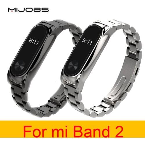 Metal Strap For Xiaomi Mi Band 2 Screwless Stainless Steel Bracelet For MiBand 2 Wristbands Replace Accessories For Mi Band 2