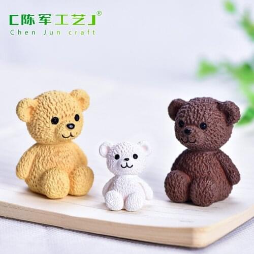 1 Piece Cute Cartoon Cute Lovely Bear In Love Small Statue Figurine Ornament Miniatures Children Toy Decoration Gift