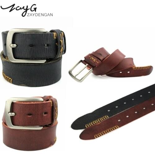 ZAYG Pure leather belt mens/women leather belts for men high quality fashion accessories men gift/cowhide/belt belts for women