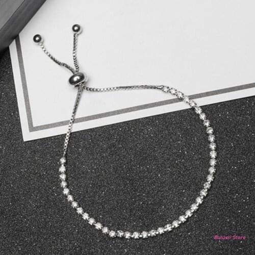 Fashion Bracelet Cubic Zirconia Friendship Tennis Bracelets Princess CZ Diamond Bracelet Crystal Jewelry Gift For Women AXYD
