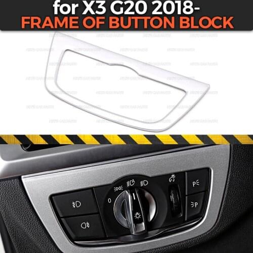 Frame of button block case for BMW X3 2018- ABS plastic 1 set / 1 pcs molding decoration car styling