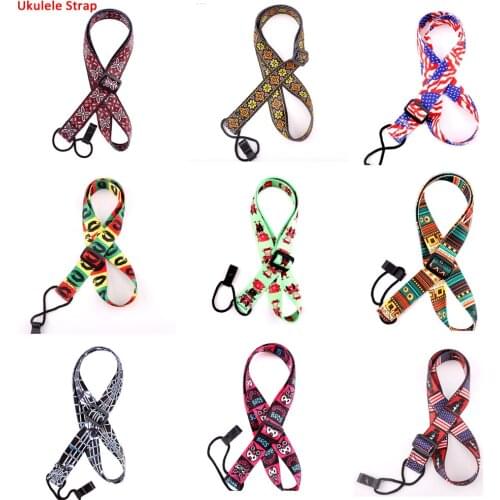 New Arrival! 1 Piece Multi-color Polyester 90cm Ukulele Neck Strap Sling with ROSH Hook Guitar Musical Parts & Accessories