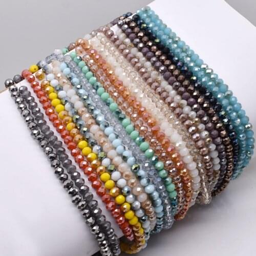 New Colors 8mm 65pcs Rondelle Austria Crystal Beads Faceted Glass Beads Loose Spacer Round Beads For Jewelry Making Bracelet