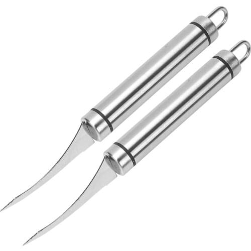 2pcs Multi-purpose Shrimp Line Shears Stainless Steel Food Scissors Shrimp Peeler Prawn Shells Remov for Home Kitchen Restaurant