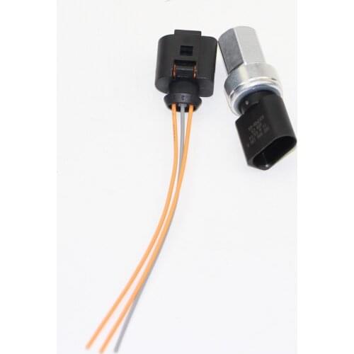 1 Set Air Conditioning Pipe Pressure Sensor Switch + Cable Harness Plug VW Jetta MK4 Golf MK5 Passat B5 B6 Touareg 1K0 959 126 E