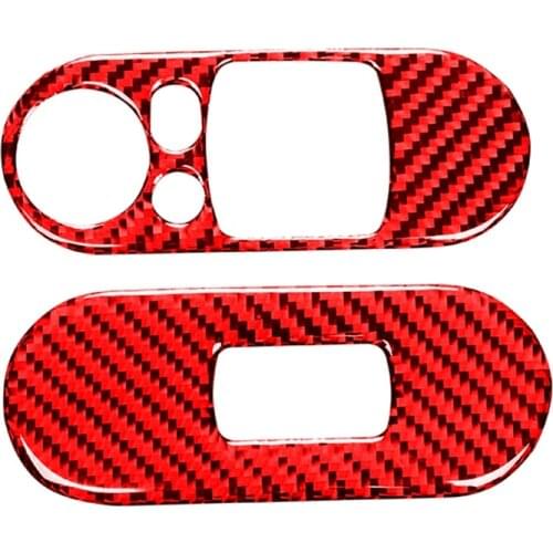 Carbon Fiber Car Window Lift Switch Button Panel Frame Decal Cover Trim for Mini Cooper F54 F55 F56 F57 F60