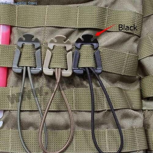 Useful 1PCS Webbing Military Dominator Elastic Cord Hang Buckle Clip Outdoor Travel Kits