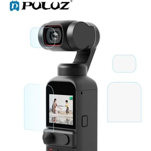 PULUZ 9H 2.5D Tempered Glass Lens Protector + Screen Film For DJI OSMO Pocket 2 Camera Gimbal