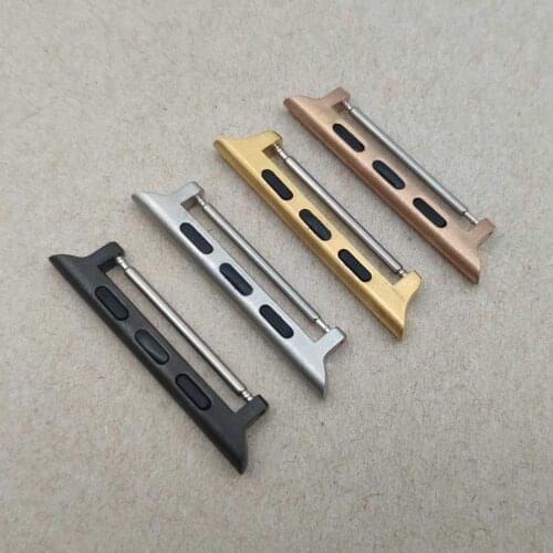 2pcs connector for apple watch band 42mm 38 mm stainless steel adapter connector watch accessories for iwatch watch connector