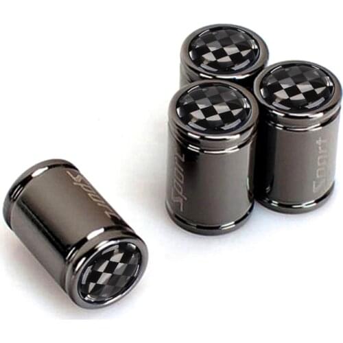 Sport Copper Auto Car Tire Wheel Valve Dust Caps Cover For Fiat Punto Bravo Palio Linea Freemont Grande Abarth With F1 Flag