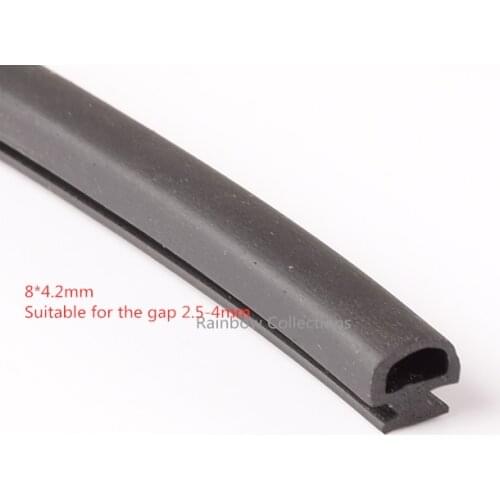 10M Bottom width 4.2mm EPDM sealing strips bridge aluminum door/window sealed plastic strips energy saving windows and doors