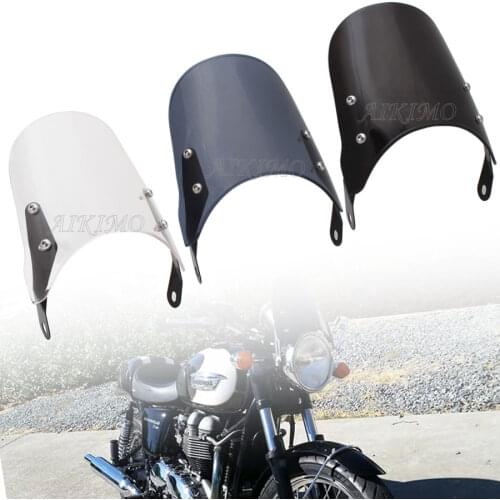 For Triumph Bonneville/SE/T100/T120 2001-2017 Thruxton 900 03-15 Motorcycle Windshield Wind Deflectors Pare-brise 3Colors