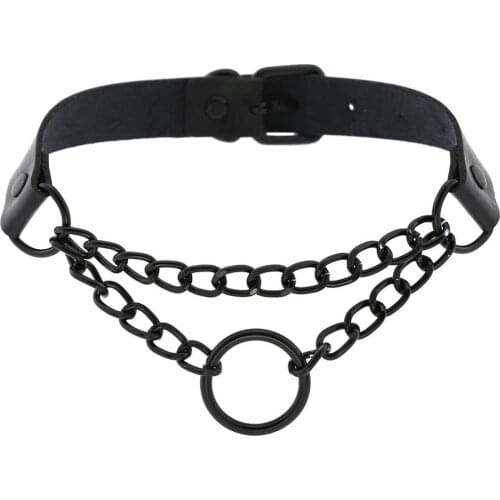 Fashion choker necklace women goth punk black chain harajuku Collar Vegan chocker necklace bondage festival emo witch jewelry