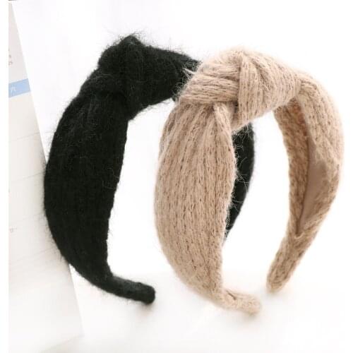 Winter Wool Coil Knot Hairband Knotted Headband for Women Girls Hair Accessories