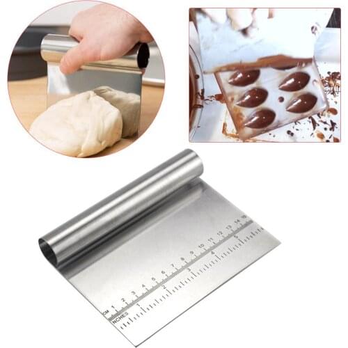 1pcs Stainless Steel Baking Pastry Spatulas Kitchen Accessories Dough Scraper Cutter kitchen spatula Cake Decoration Tools