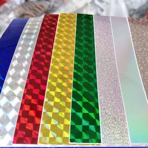 10Pcs 20*10cm Fishing Lure Stickers 3D Stereoscopic Rainbow Laser Sticker Fishing Lure DIY Material Accessory Baits Sticker