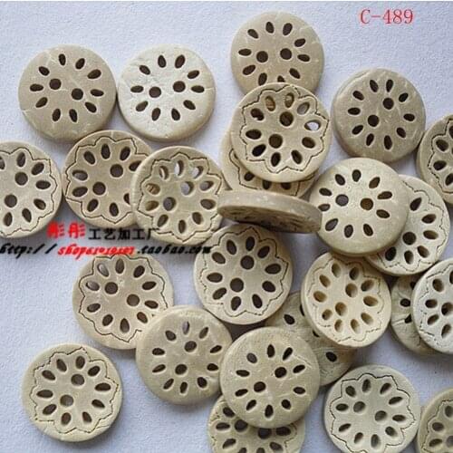 100 pieces/lot Natural Coconut Buttons Grament Buttons Diy Beads 12.5mm C-489