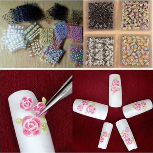 50 Sheets Flower Butterfly 3D Design Nail Art Sticker Tips DIY Manicure Decor
