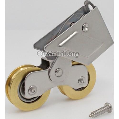 Brand New 4PCS 2001 Type Aluminum Alloy Sliding Door and Window Rollers Pulleys Bearing Brass Wheel Balcony Sliding Door Wheels