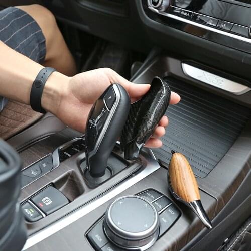 Real Carbon fiber Car Speed Gear Shift Knob Head Cover Trim for BMW 5 6 7 Series GT G32 G30 G11 G12 X3 X4 G01 G02 2016-2019 LHD