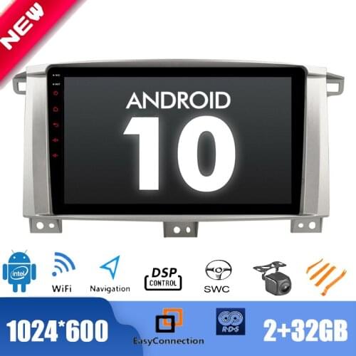 9" Android 10.0 Radio for Toyota Land CRUISER 100 LC 05-08 Car Multimedia Player GPS Stereo DSP 2.5D IPS WIFI Bluetooth TPMS