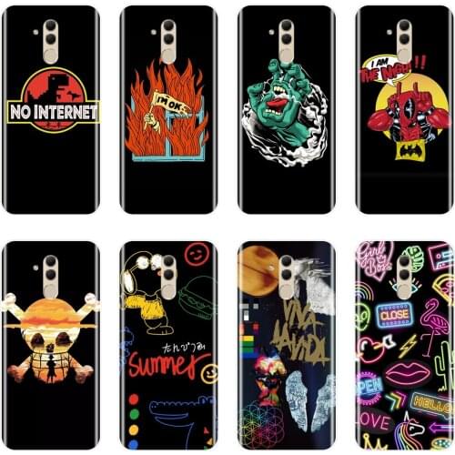 Black Cool Cartoon Anime Phone Case For Huawei Mate 20 10 9 Pro Soft Silicone Back Cover For Huawei Mate 7 8 9 10 20 Lite Case