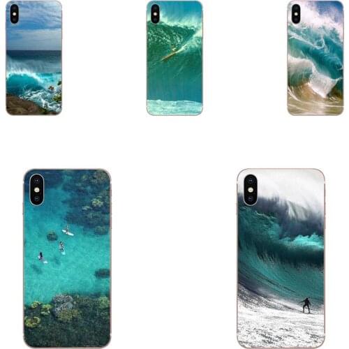 For Samsung Galaxy S20 S10 S9 S8 Plus A50 A70 A40 A30 A20 A10 A50S A70S A10S Soft Cute Case Surfing In Hawaii Ocean